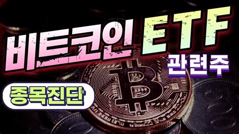 종목진단2 114 비트코인 Etf 관련주 한화투자증권 우리기술투자 위지트 티사이언티픽 카카오뱅크 컴투스홀딩스