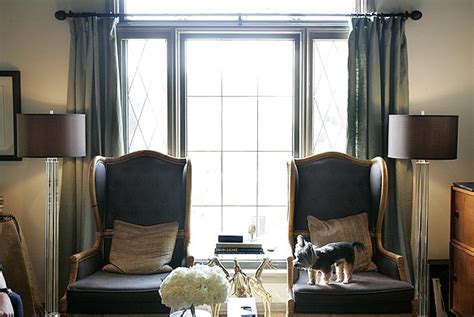 Gray Wingback Chair Transitional Living Room Kristin Cunningham