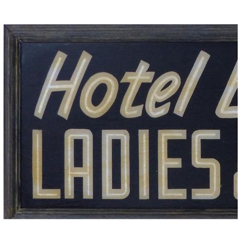 Vintage Hand Painted Hotel Entrance Sign | Chairish