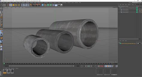 3d Model Precast Concrete Drainage Pipes Set Turbosquid 2206102