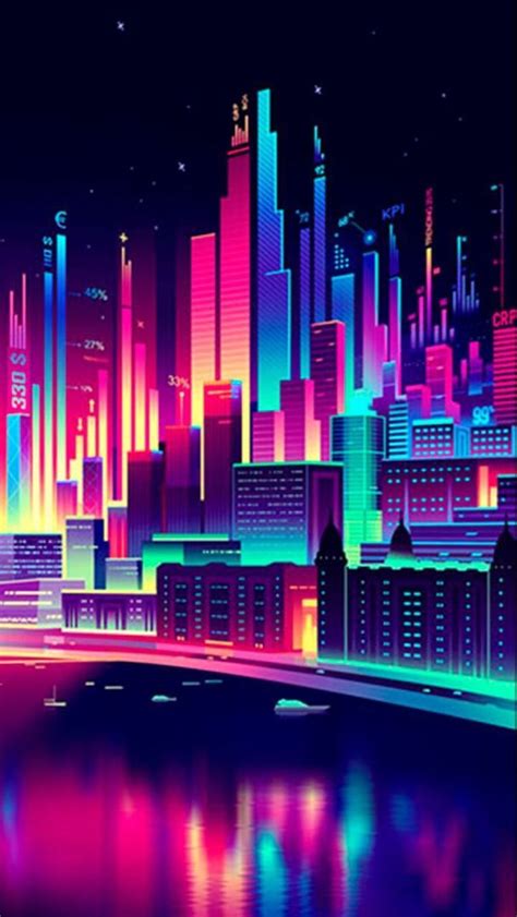 Purple City Aesthetic Wallpaper