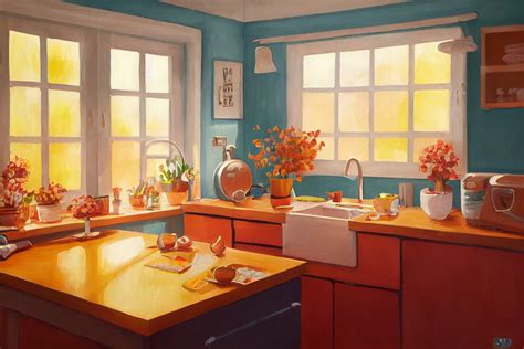 Kitchen Visual Novel V Tuber Background Etsy