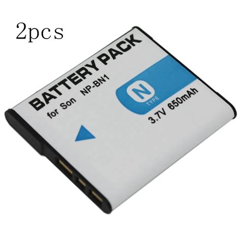 WHCYonline 2 Pieces 650mAh NP BN1 NP BN1 Camera Battery For SONY DSC