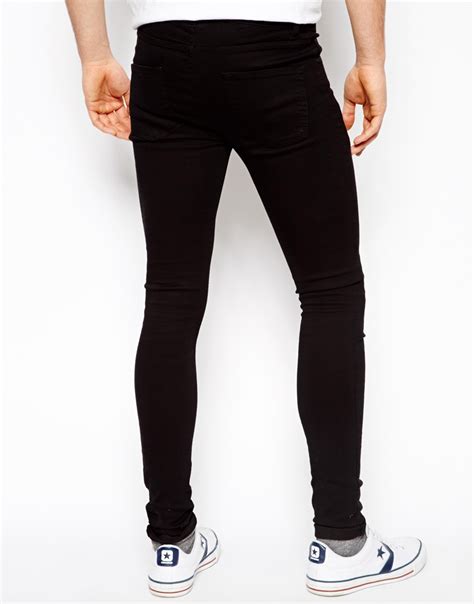 Lyst Asos Extreme Super Skinny Jeans In Black In Black For Men