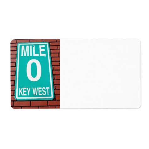 mile marker sign label | Zazzle