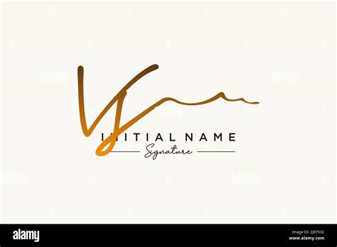 Vs Signature Logo Template Vector Hand Drawn Calligraphy Lettering