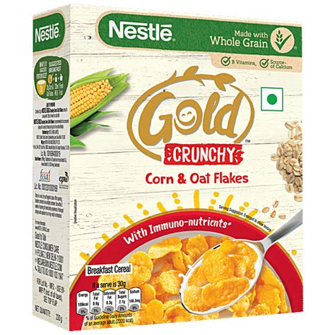 Buy Nestle Gold Crunchy Corn And Oat Flakes Breakfast Cereal With Immuno Nutrients Wholegrain