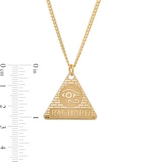 Pyramid 23mm Pendant Necklace in Sterling Silver with 24K Gold Plate (1 Line) | Banter