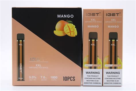 Iget Xxl Disposable Vape Pen 1800 Puffs Electronic Cigarette Puff Bar