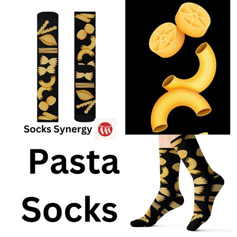 Pasta Socks Custom Fun Cool Trendy T Present Holiday Personalized