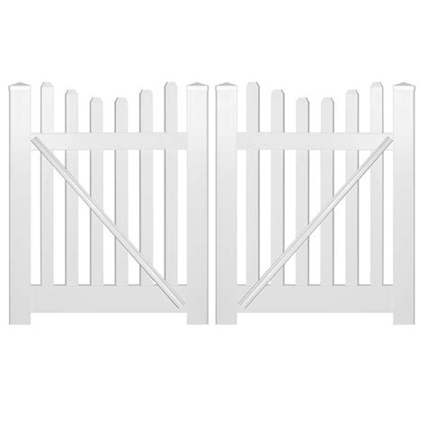 Weatherables Hampshire Ft W X Ft H White Vinyl Picket Fence