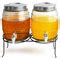 Dual Barrel Beverage Dispenser With Stand 10ltr Beverage Dispenser