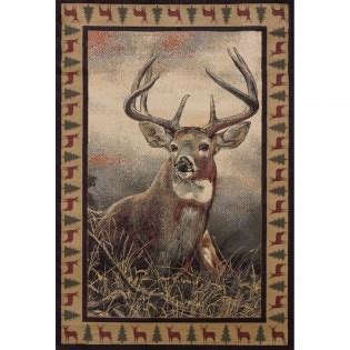 Majestic Whitetail Deer Area Rugs