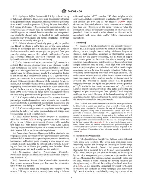 ASTM D4084 06 Standard Test Method For Analysis Of Hydrogen Sulfide