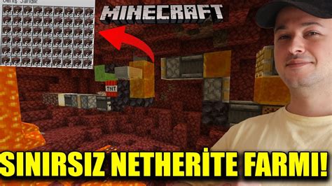 Otomatİk Netherİte Bulan Makİne Yaptim Saatte 100 Netherİte Minecraft