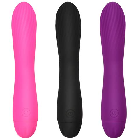 Supersex Powerful Rechargeable G Spot Ribbed Liquid Silicone Vibrator Sex Toy For Women Sex