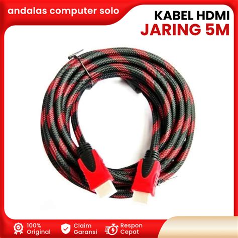 Jual Kabel HDMI To HDMI Jaring 5 Meter SERAT JARING 1080P V1 4 Shopee