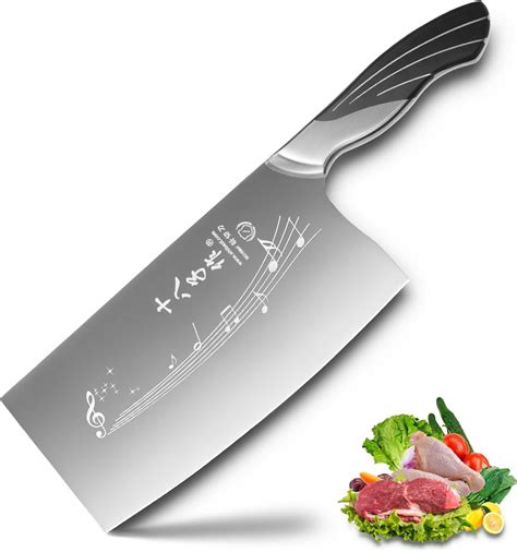 SHI BA ZI ZUO 7 Inch Chinese Kitchen Knife Vegetable Knife Professional