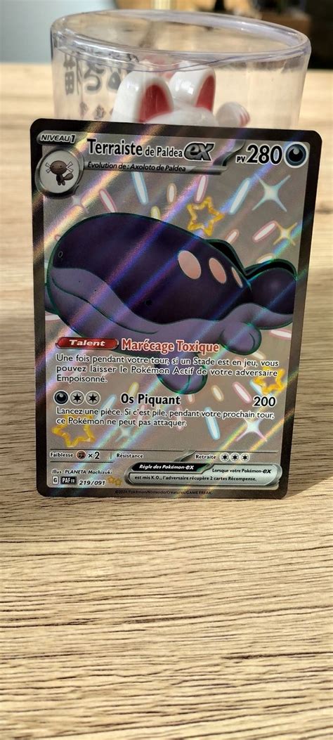 Carte Pokemon TERRAISTE 219 091 EX FA Full Art Shiny EV4 5 PAF FR NEUF