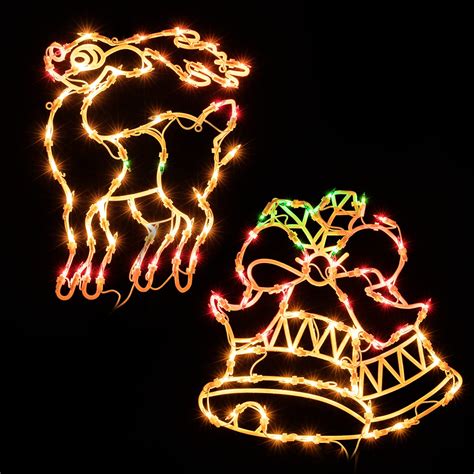 Buy 16 Inch Christmas Window Silhouette Lights Decorations Pack Of 2