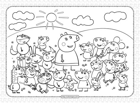 Peppa Pig and Friends Coloring Pages