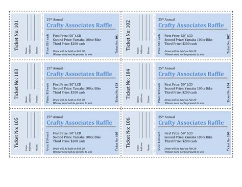 Sheets Of Raffle Tickets at getemelyblog Blog