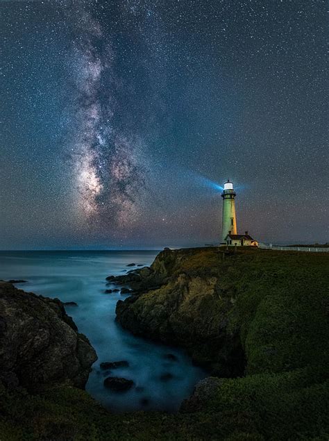 Milky Way Over Lighthouse Photograph By Jing Quan Fine Art America