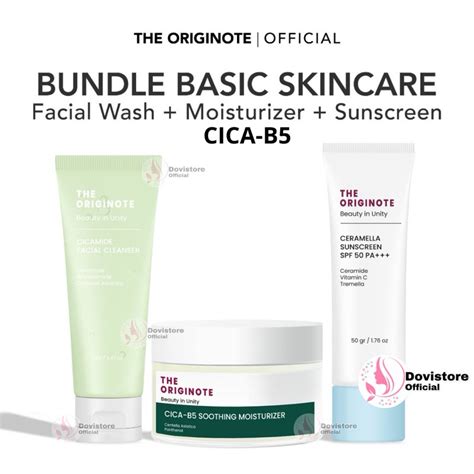 Jual The Originote Paket Moisturizer Cica B Sooting Face Wash