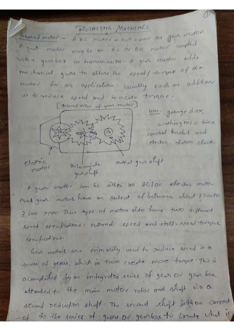 Handwitten All Motor Notes Basic Electrical And Electronics