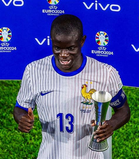 N Golo Kanté has been named as the Player of the Match for France vs