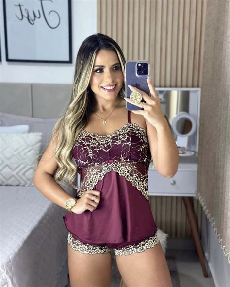 Baby Doll Nayara Flame E Nude D Lyrio Moda Intima