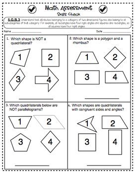 Th Grade Math Assessments Common Core Geometry By Math Mojo Tpt