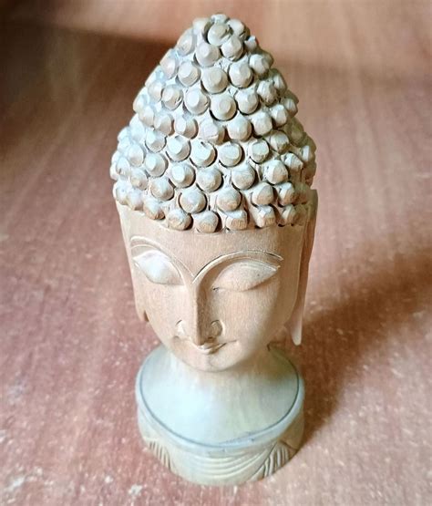 Showpieces Idols Lord Buddha Wooden Idol Freeup