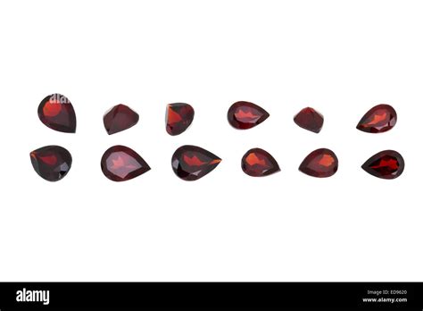 Red garnet isolated on white background Stock Photo - Alamy