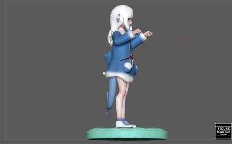 Artstation Gawr Gura Statue Cute Girl Anime Character 3d Print Model