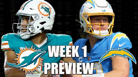 Miami Dolphins Vs Los Angeles Chargers Week 1 Preview YouTube