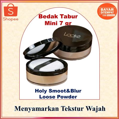 Jual Bedak Tabur Looke Holy Smooth Blur Loose Powder Mini Freya Rhea