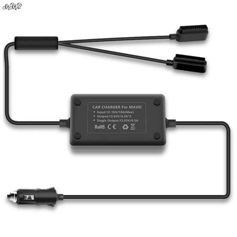 2 Way Car Charger Battery Charging Input 12 16V 10A For DJI Mavic Pro