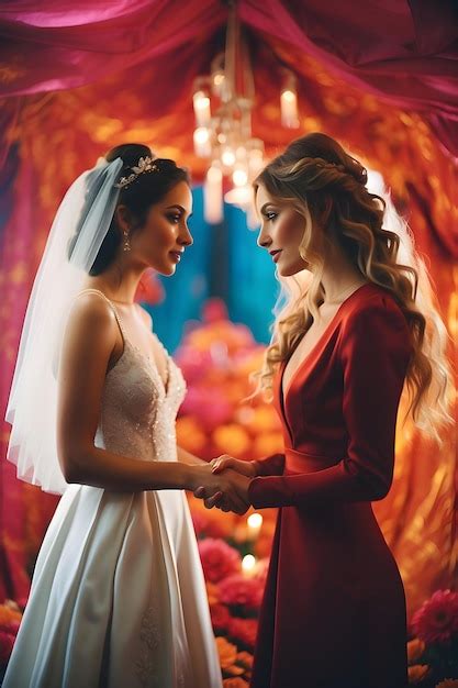 Premium Photo Lgbtq Lesbian Wedding Samesex Marriage Celebration