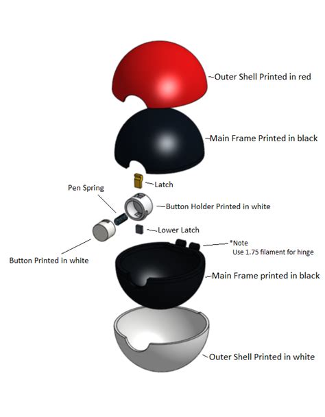 Pokeball Opens And Closes By Spragclutch Download Free Stl Model