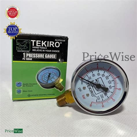 Jual Alat Ukur Tekanan Angin Kompressor Bar Tekiro Pressure Gauge