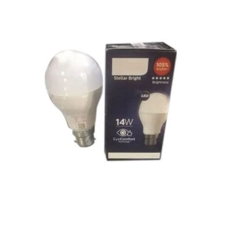 White 14 Watt Good Heat And Electrical Conductor Round Lightweight Aluminum Led Bulb At Best