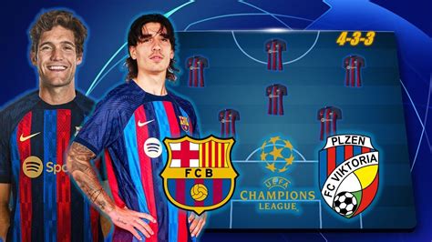 Barcelona Vs Viktoria Plzen Barcelona Predicted Lineup Champions