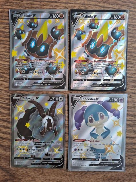 Falinks Indeedee Dubwool Shiny Ultra Rare Pokemon Cards Hobbies Toys