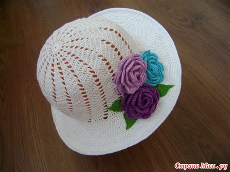 . Шляпка "Букет роз N2" - В.Г.У. - Вязаные Головные Уборы - Страна Мам