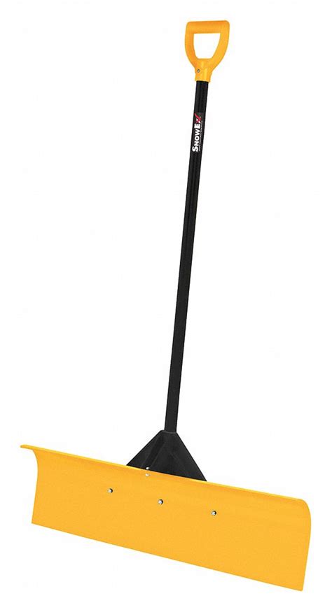 SNOWEX Snow Shovel, Polyethylene Blade Material, 36 in Blade Width, 9 1/4 in Blade Height ...