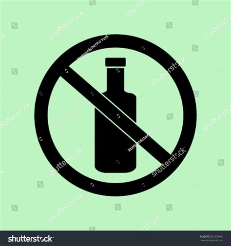 Kein Alkoholsymbol, Flasche verboten Vektorgrafik: Stock-Vektorgrafik ...