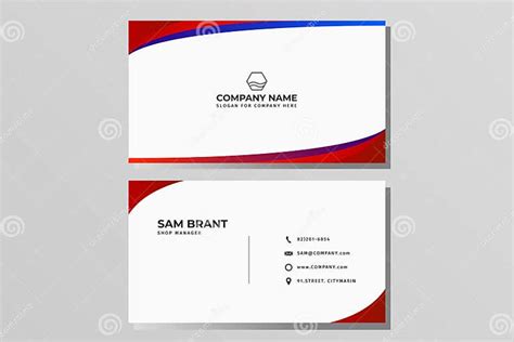 Modern Business Card Name Card Design Template Stock Vector