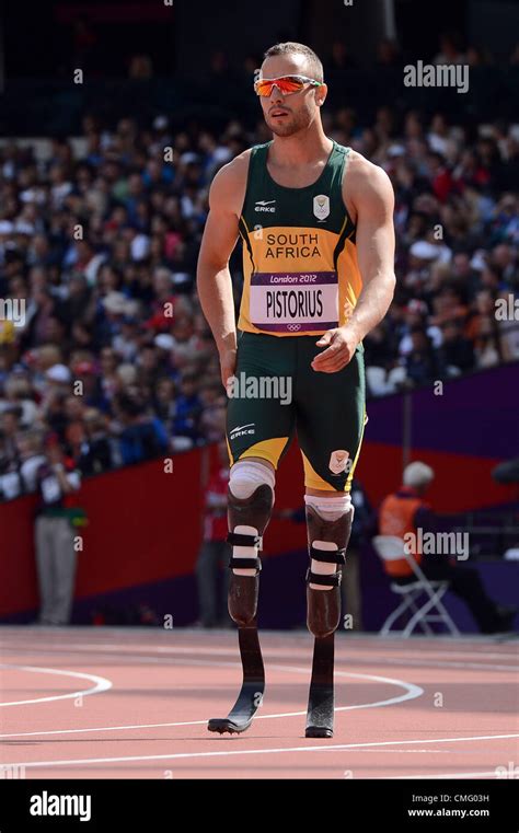 LONDON ENGLAND AUGUST 4 Oscar Pistorius Of South Africa In The 400m