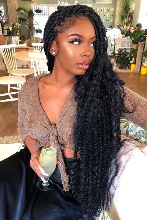 Box Braids Hairstyles With Curls